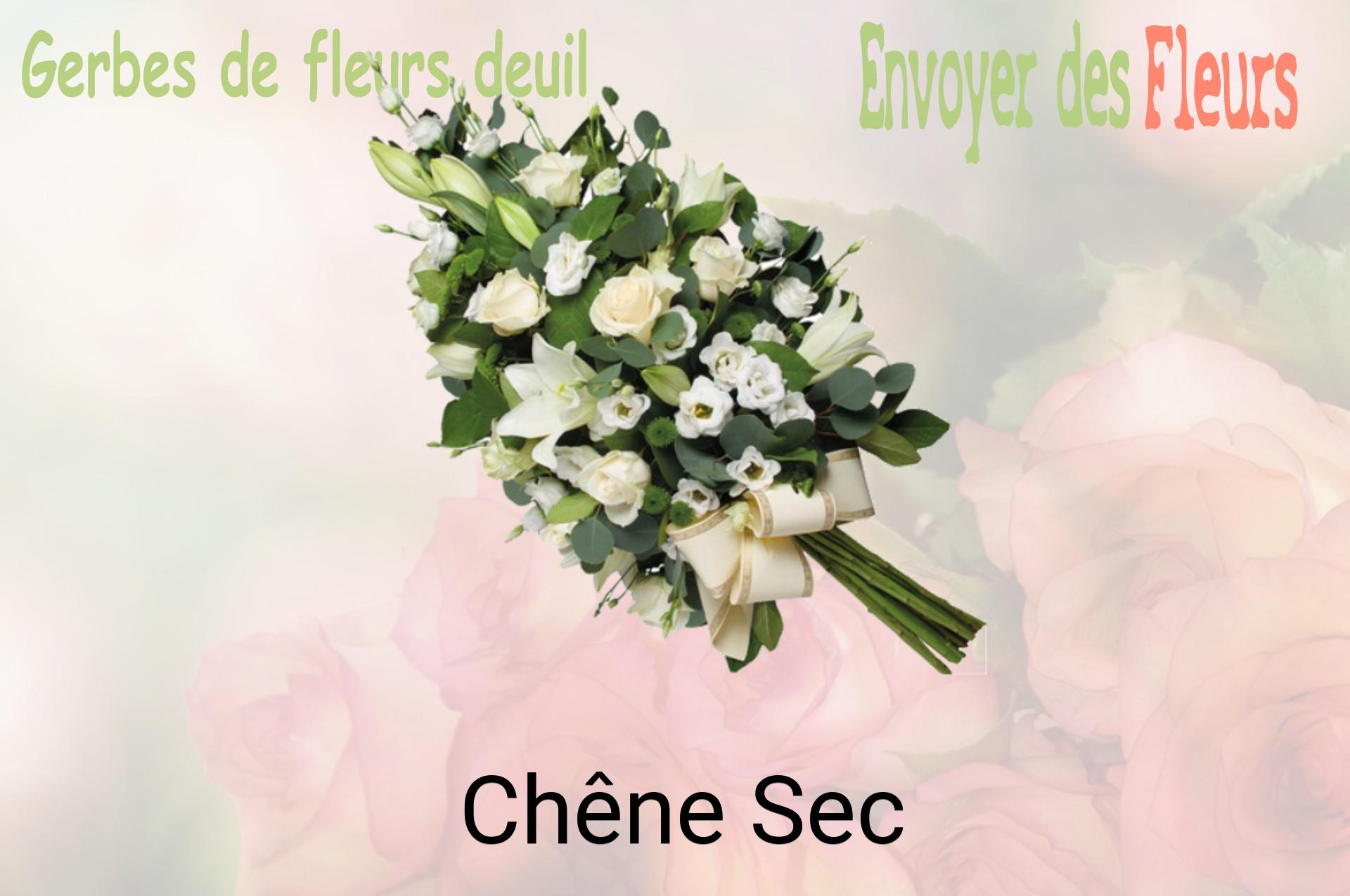 Gerbe de fleurs de deuil livrée à Chêne-Sec